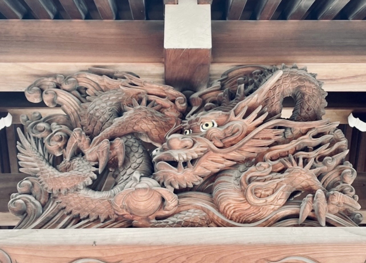 法幢寺 龍彫刻 施工前